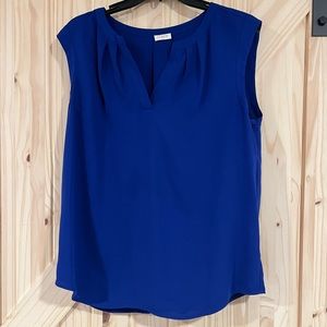Royal Blue Sleeveless J Crew Blouse